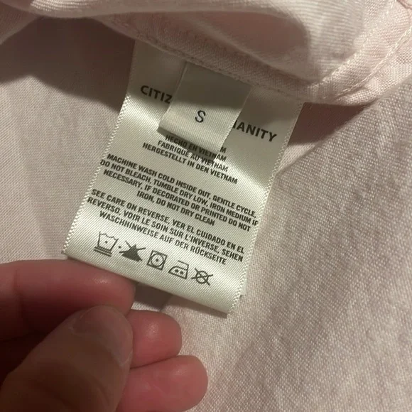 Citizens of Humanity - Aave Oversized Cuff Shirt in Oxford Guava - Picture 7 of 8